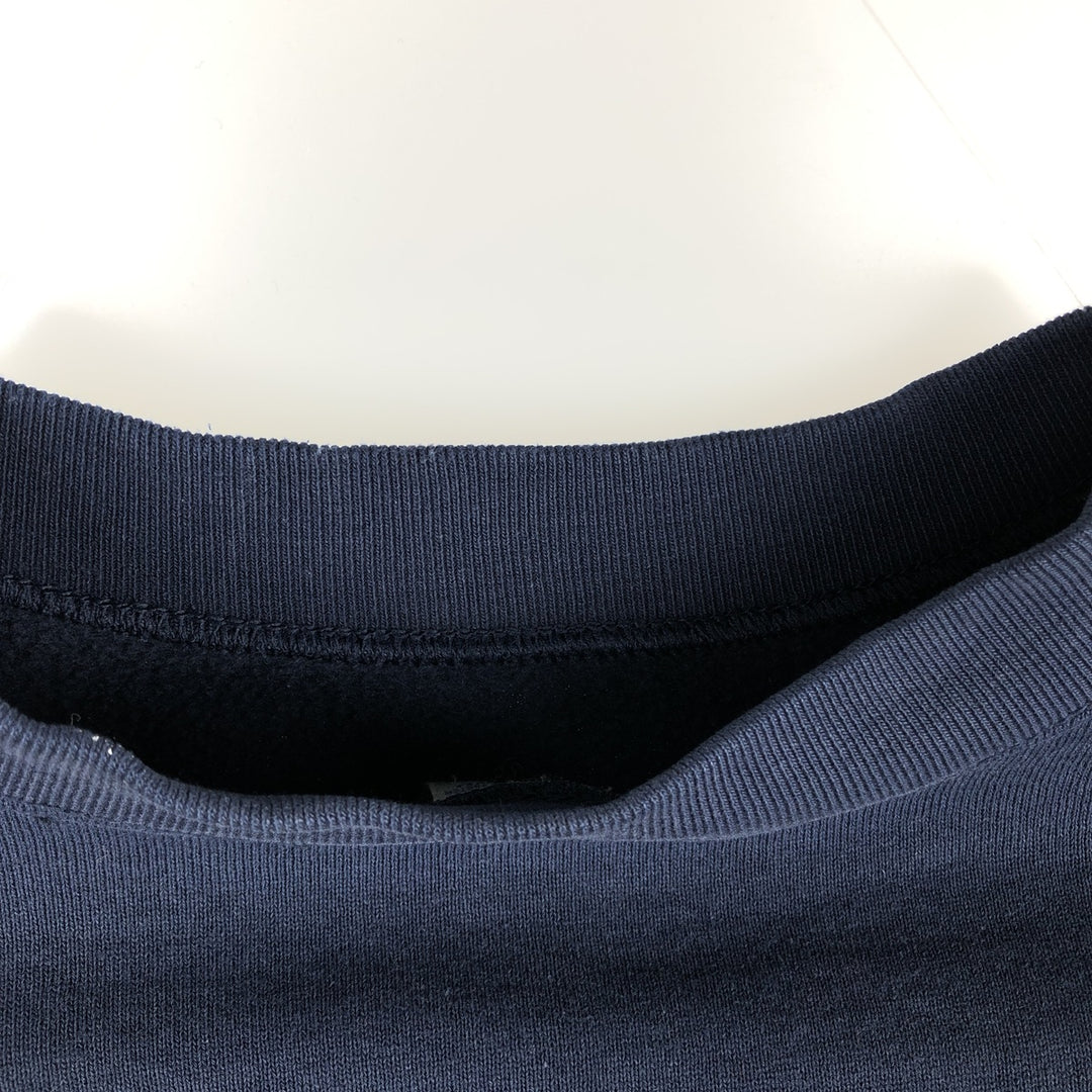90'S BVD plain blank sweatshirt, sweatshirt, made in USA, men's XL size, vintage cotton navy blue type Vintage Second Hand