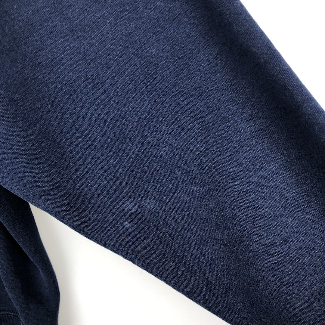 80s-90'S Jerzees SUPER SWEATS Plain Blank Sweatshirt, Made in USA, Men's XL equivalent, Vintage cotton navy blue type Vintage Second Hand