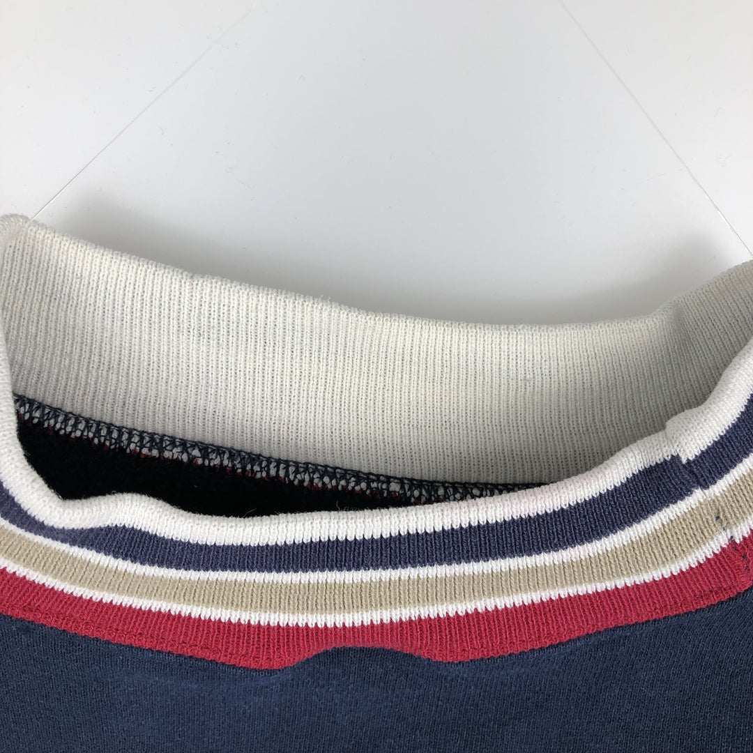 80s-90'S Jerzees SUPER SWEATS Plain Blank Sweatshirt, Made in USA, Men's XL equivalent, Vintage cotton navy blue type Vintage Second Hand