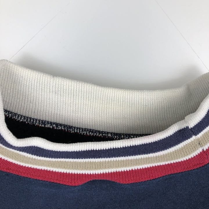 80s-90'S Jerzees SUPER SWEATS Plain Blank Sweatshirt, Made in USA, Men's XL equivalent, Vintage cotton navy blue type Vintage Second Hand