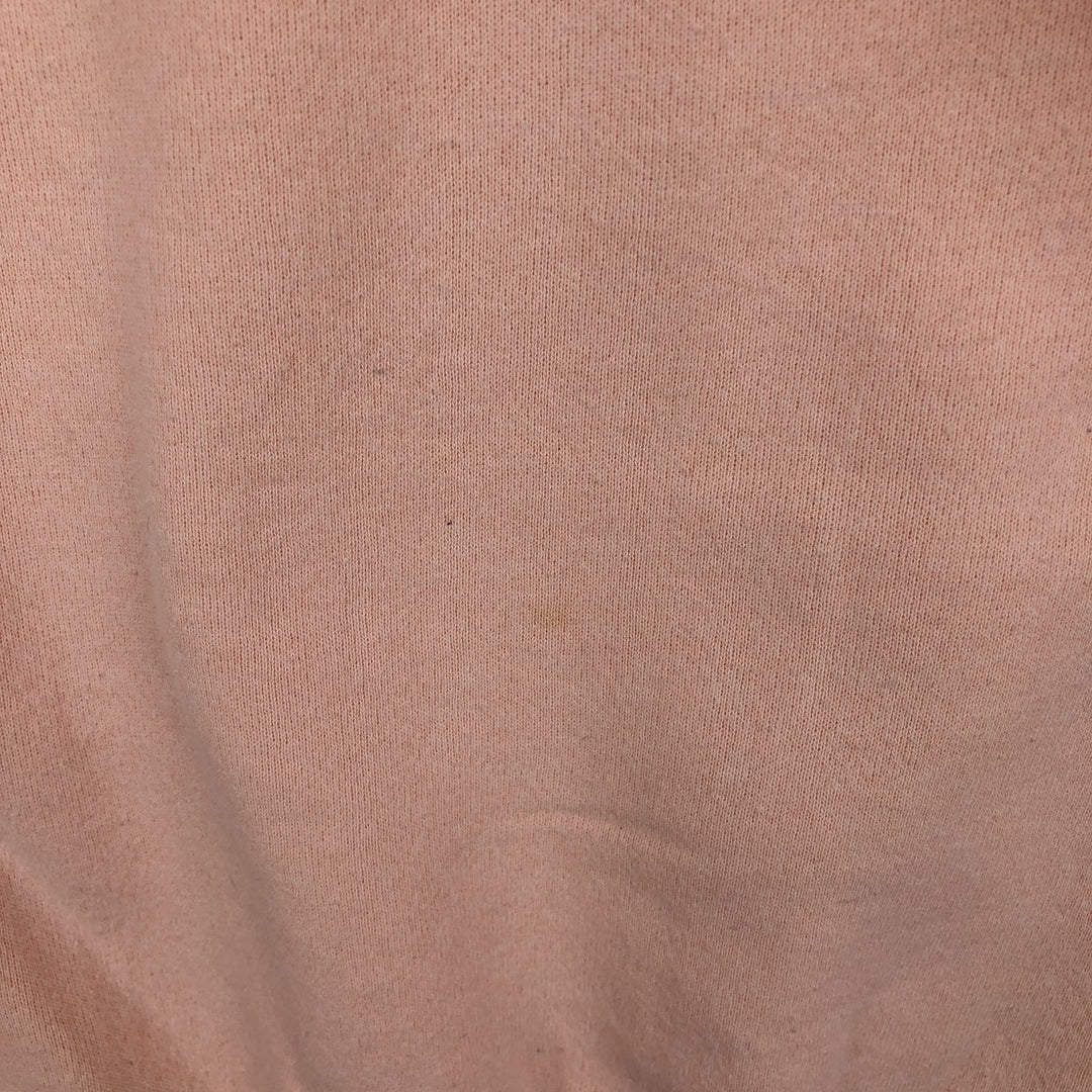 90'S Hanes plain blank sweatshirt, made in USA, men's XL size, vintage cotton coral Vintage Second Hand