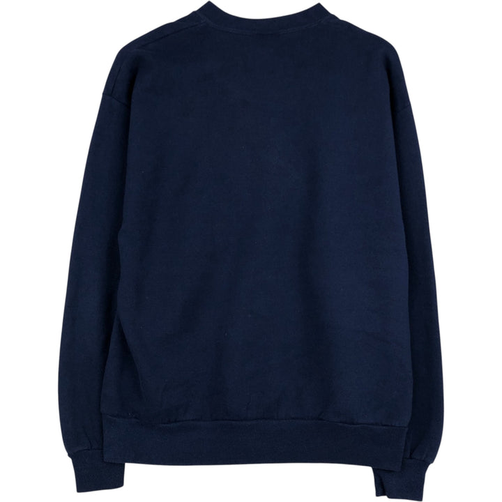 80s-90'S Jerzees Plain Blank Sweatshirt Trainer Made in USA Men's Size L Vintage cotton navy blue type Vintage Second Hand