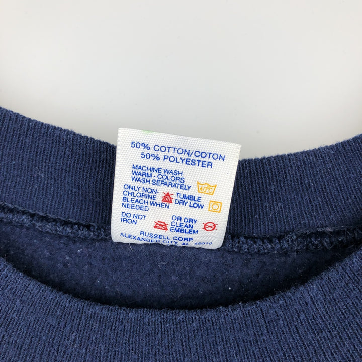 80s-90'S Jerzees Plain Blank Sweatshirt Trainer Made in USA Men's Size L Vintage cotton navy blue type Vintage Second Hand