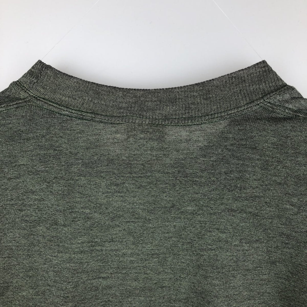 80s-90'S Jerzees Plain Blank Sweatshirt Trainer Made in USA Men's Size L Vintage polyester Khaki type Vintage Second Hand