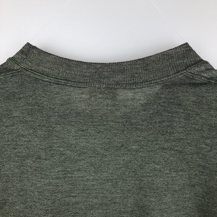 80s-90'S Jerzees Plain Blank Sweatshirt Trainer Made in USA Men's Size L Vintage polyester Khaki type Vintage Second Hand