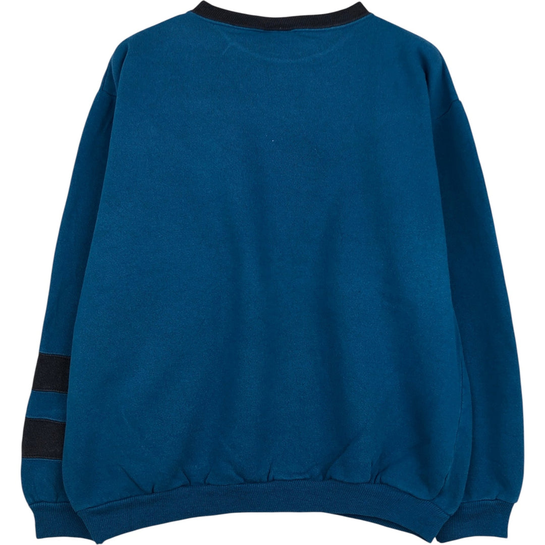 Hanes ACTIVEWEAR Plain Blank Sweatshirt, Made in USA, Men's Size L (approx.) cotton blue type Vintage Second Hand