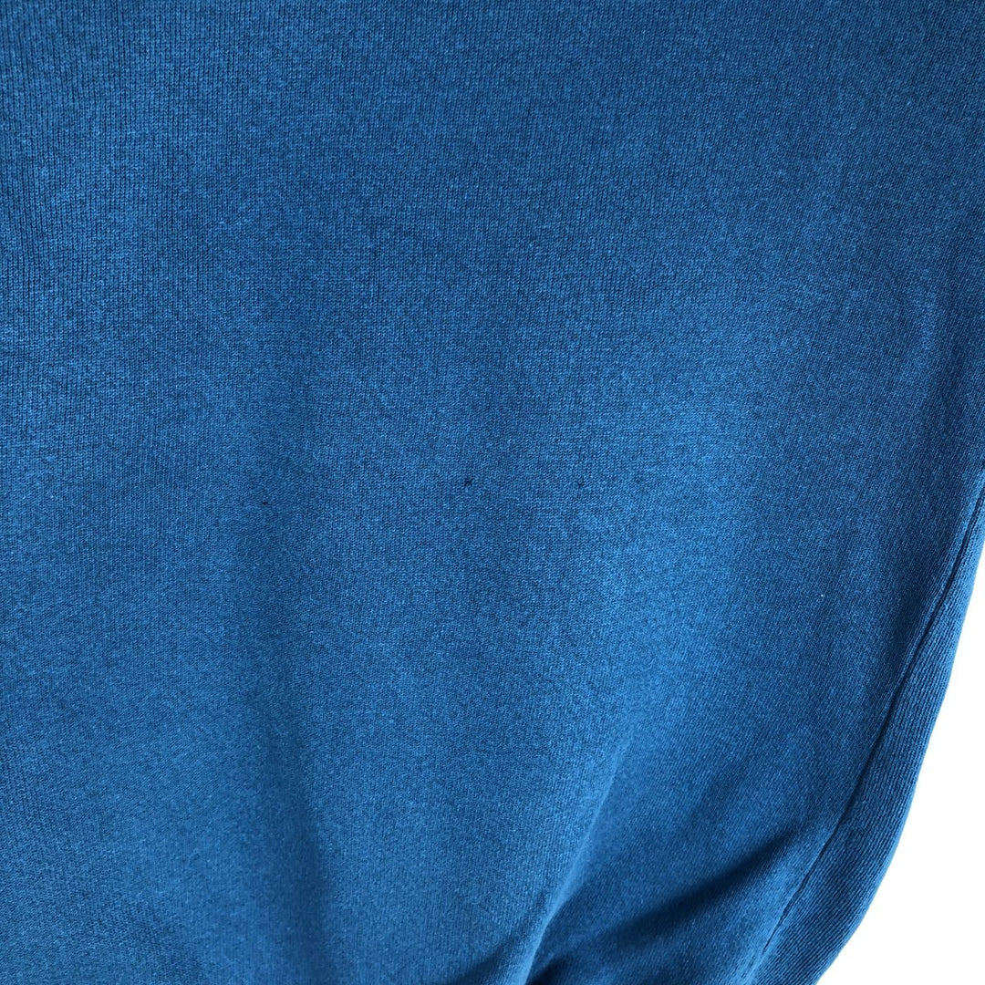 Hanes ACTIVEWEAR Plain Blank Sweatshirt, Made in USA, Men's Size L (approx.) cotton blue type Vintage Second Hand