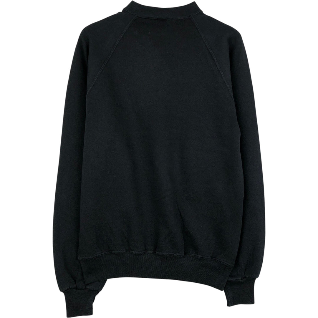Jerzees Plain Blank Sweatshirt, Made in USA, Men's Size M (approx.) cotton black type Vintage Second Hand