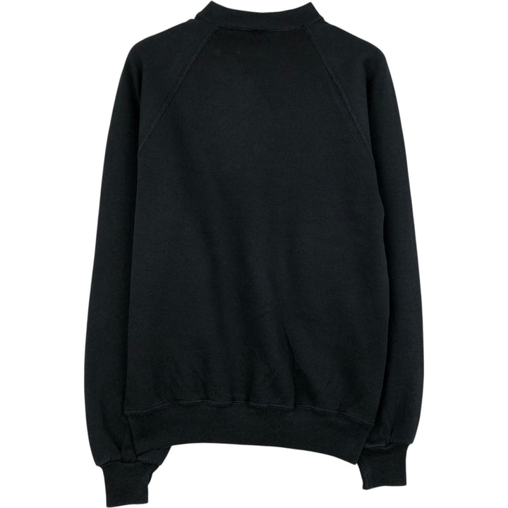 Jerzees Plain Blank Sweatshirt, Made in USA, Men's Size M (approx.) cotton black type Vintage Second Hand