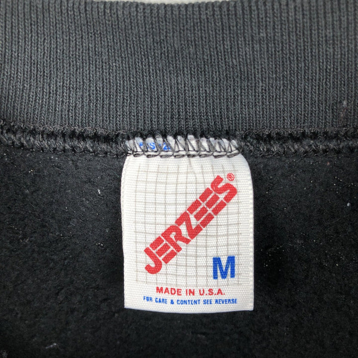 Jerzees Plain Blank Sweatshirt, Made in USA, Men's Size M (approx.) cotton black type Vintage Second Hand
