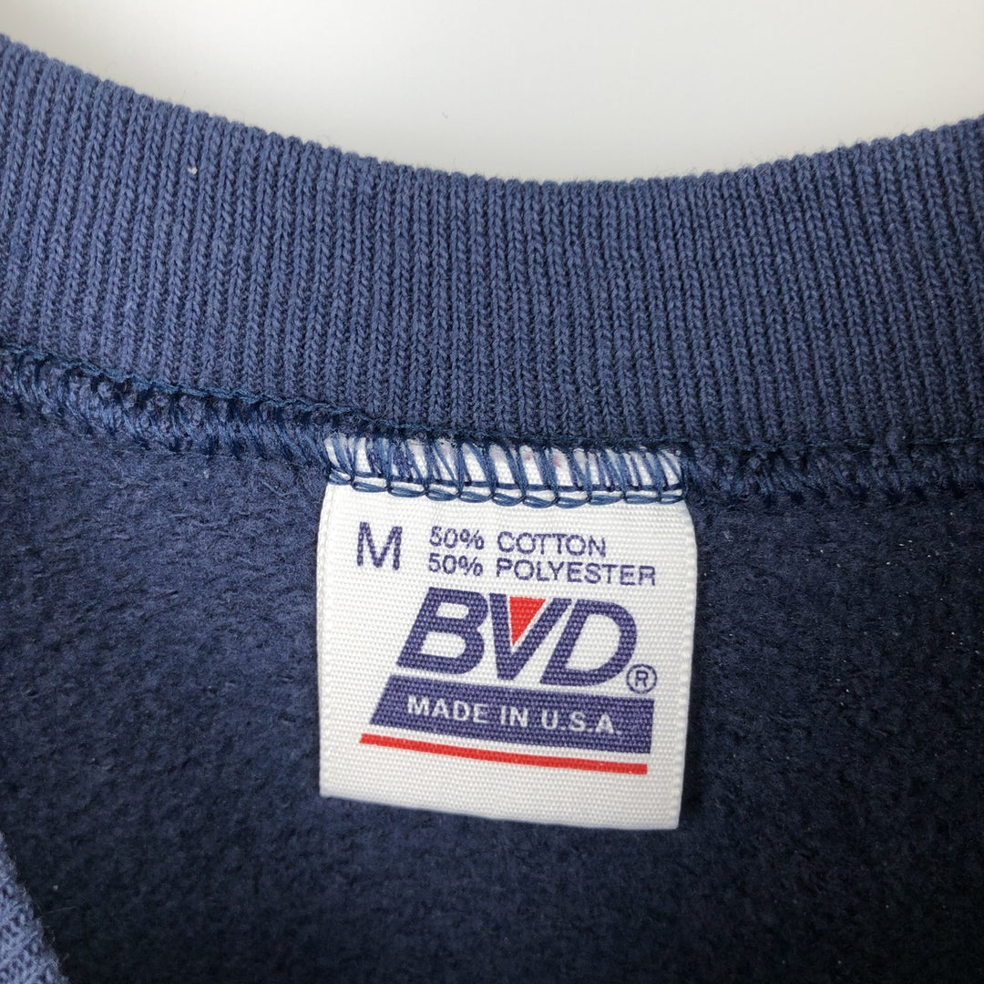 BVD Plain Blank Sweatshirt, Made in USA, Men's Size M cotton navy blue type Vintage Second Hand