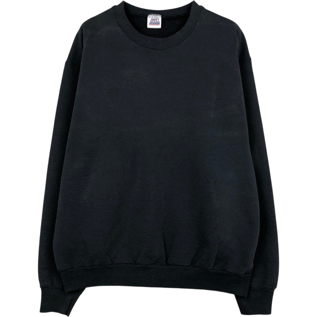 90'S BVD plain blank sweatshirt, sweatshirt, made in USA, men's XL size, vintage cotton black type Vintage Second Hand