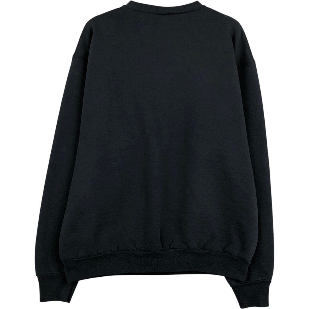90'S BVD plain blank sweatshirt, sweatshirt, made in USA, men's XL size, vintage cotton black type Vintage Second Hand