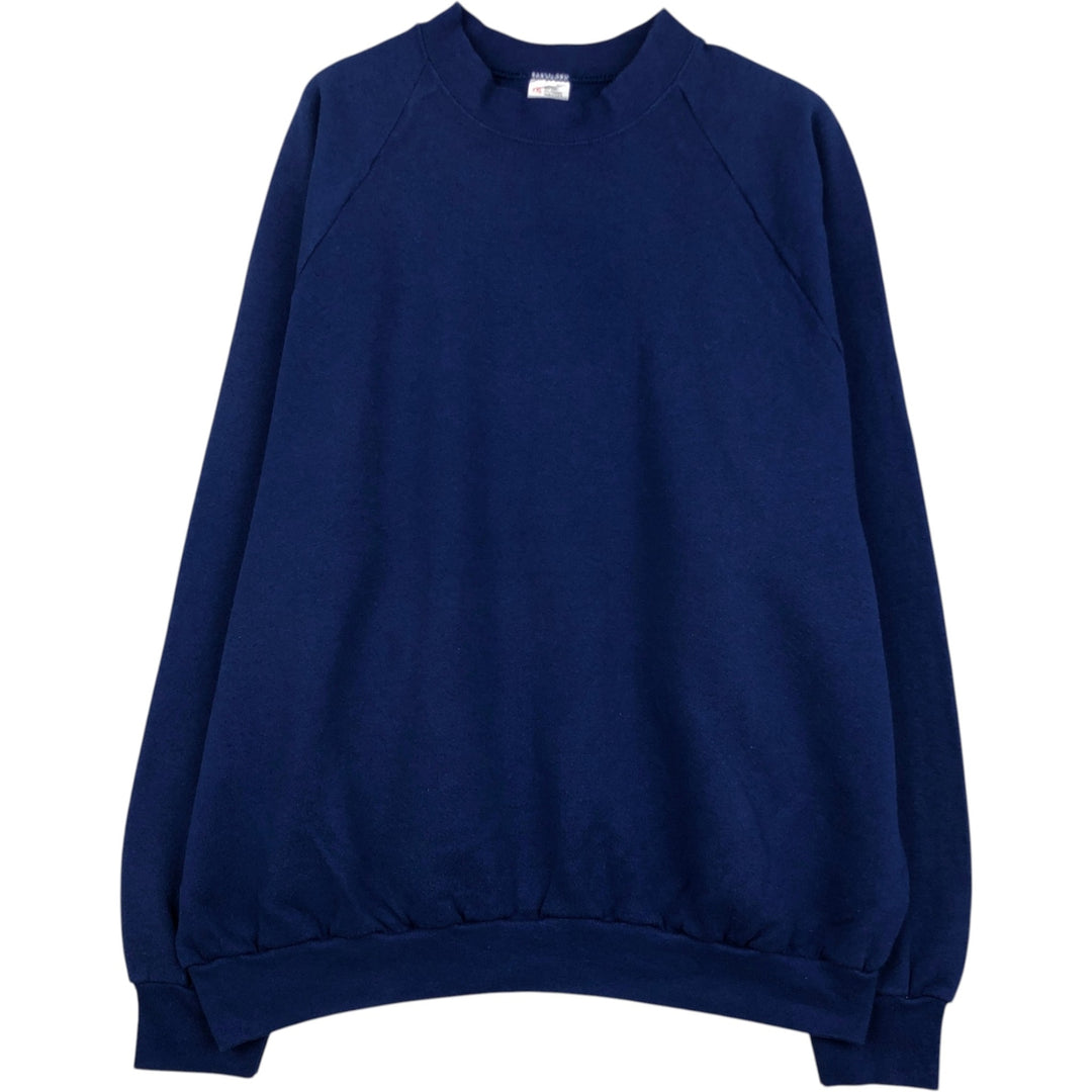 Vintage 90'S Fruit of the Loom plain blank sweatshirt, made in the USA, men's size XXL cotton navy blue type Vintage Second Hand