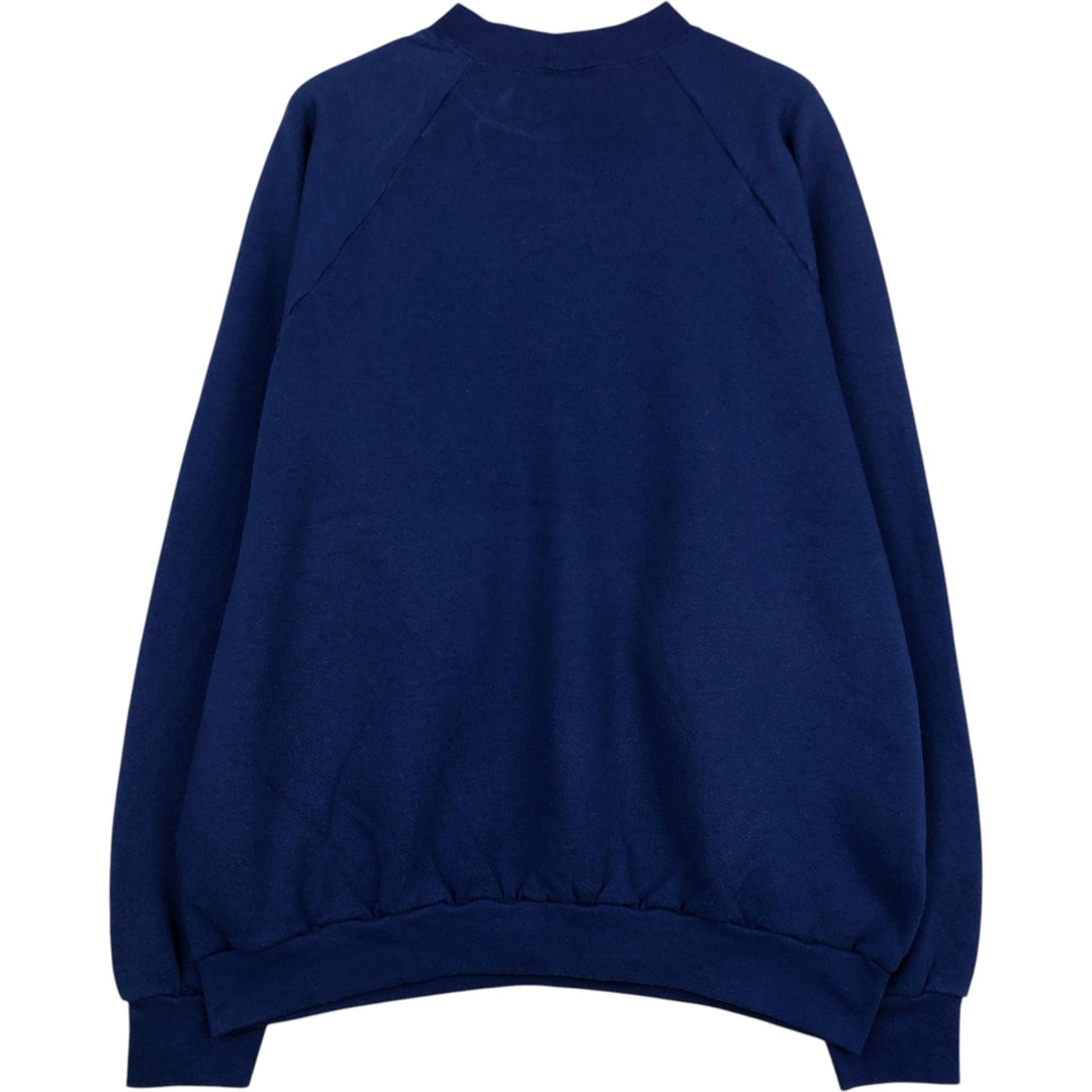 Vintage 90'S Fruit of the Loom plain blank sweatshirt, made in the USA, men's size XXL cotton navy blue type Vintage Second Hand