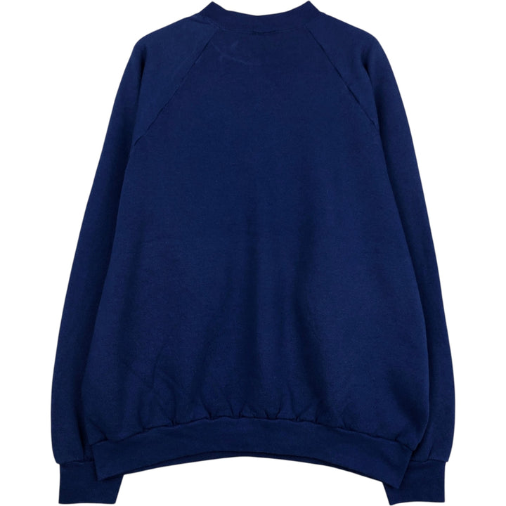 Vintage 90'S Fruit of the Loom plain blank sweatshirt, made in the USA, men's size XXL cotton navy blue type Vintage Second Hand
