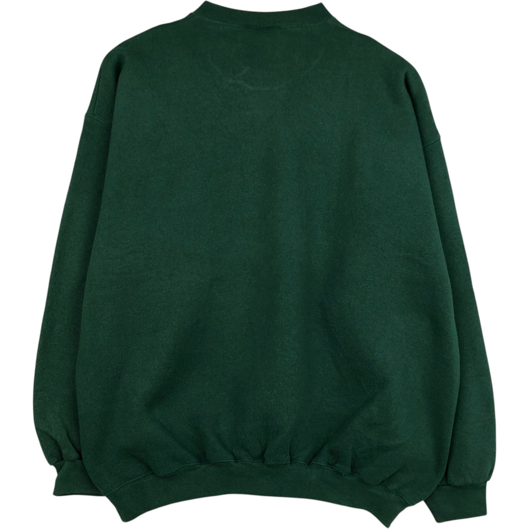 Discus Athletic Plain Blank Sweatshirt, Made in USA, Men's Size XL (approx.) cotton green type Vintage Second Hand