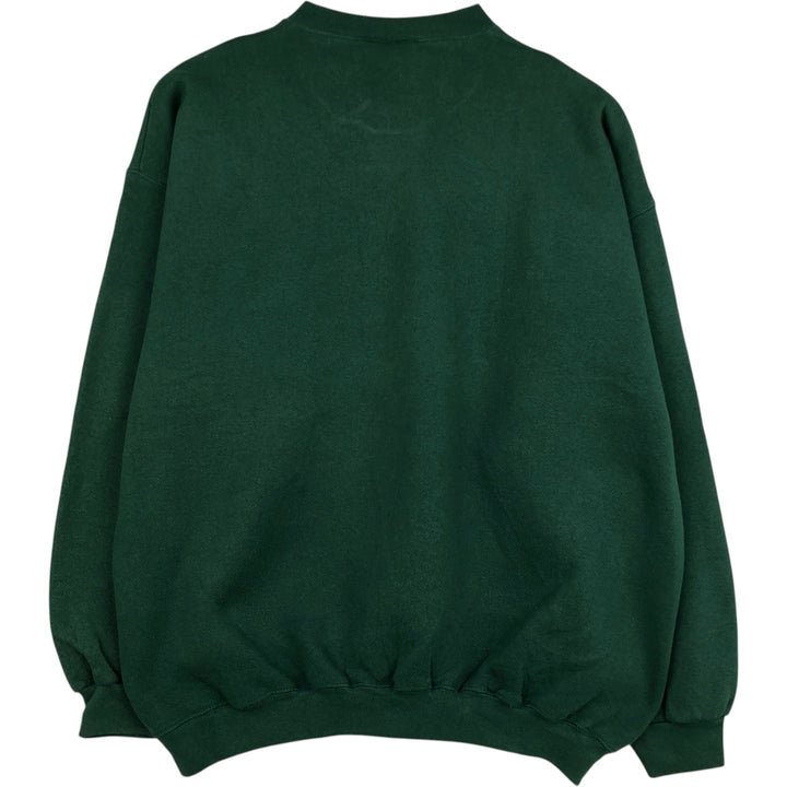 Discus Athletic Plain Blank Sweatshirt, Made in USA, Men's Size XL (approx.) cotton green type Vintage Second Hand