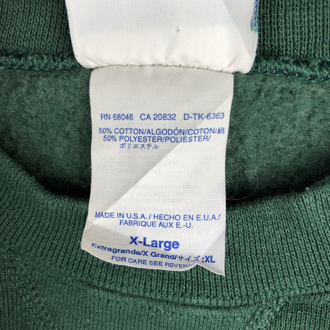 Discus Athletic Plain Blank Sweatshirt, Made in USA, Men's Size XL (approx.) cotton green type Vintage Second Hand