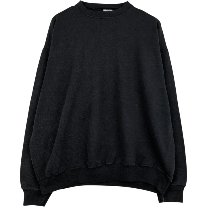 TULTEX plain blank sweatshirt, made in the USA, men's size XL cotton black type Vintage Second Hand
