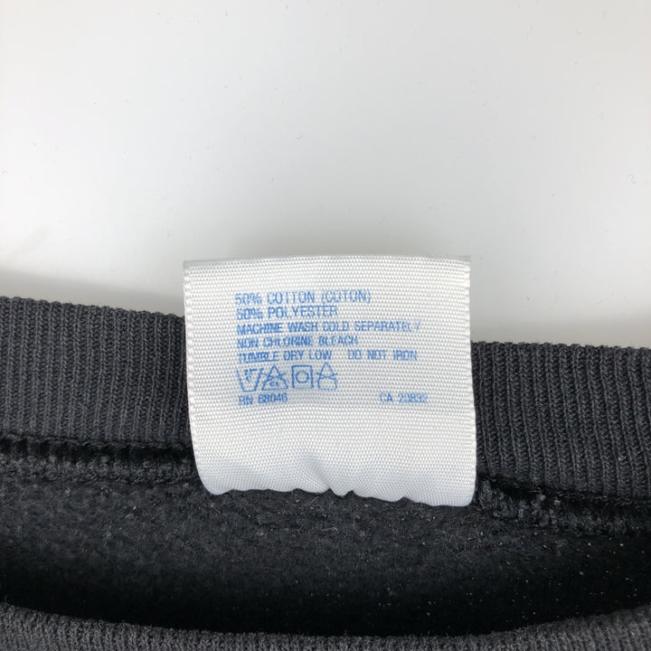TULTEX plain blank sweatshirt, made in the USA, men's size XL cotton black type Vintage Second Hand