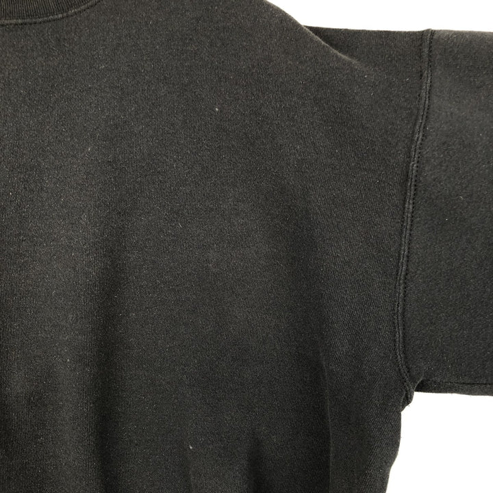 TULTEX plain blank sweatshirt, made in the USA, men's size XL cotton black type Vintage Second Hand