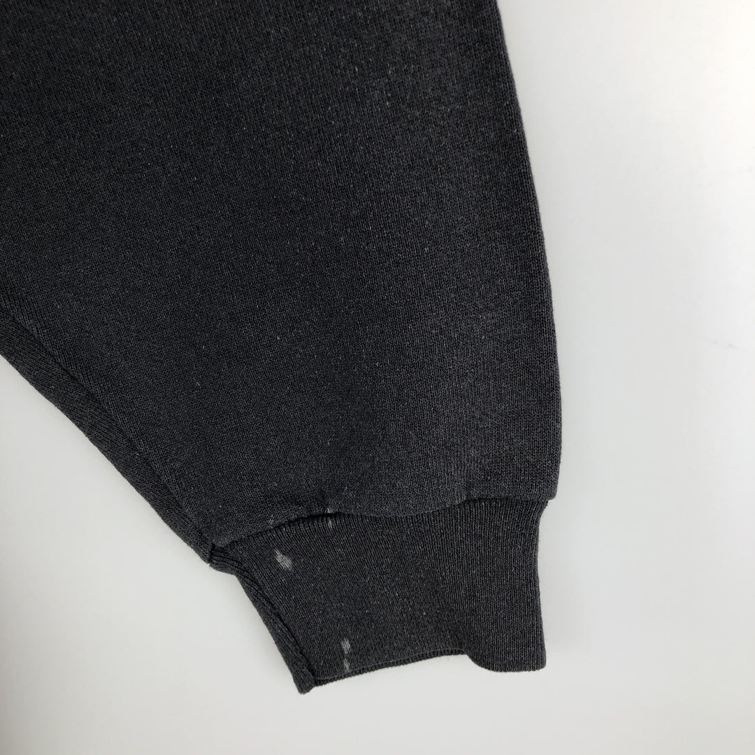 TULTEX plain blank sweatshirt, made in the USA, men's size XL cotton black type Vintage Second Hand