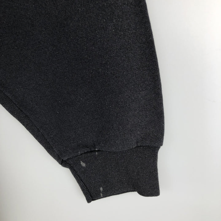 TULTEX plain blank sweatshirt, made in the USA, men's size XL cotton black type Vintage Second Hand