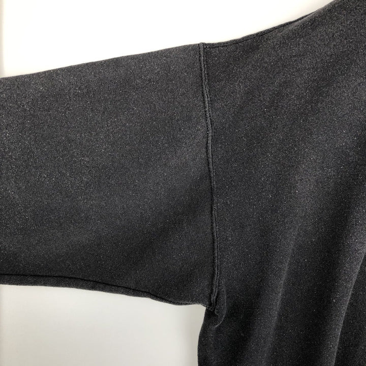 TULTEX plain blank sweatshirt, made in the USA, men's size XL cotton black type Vintage Second Hand