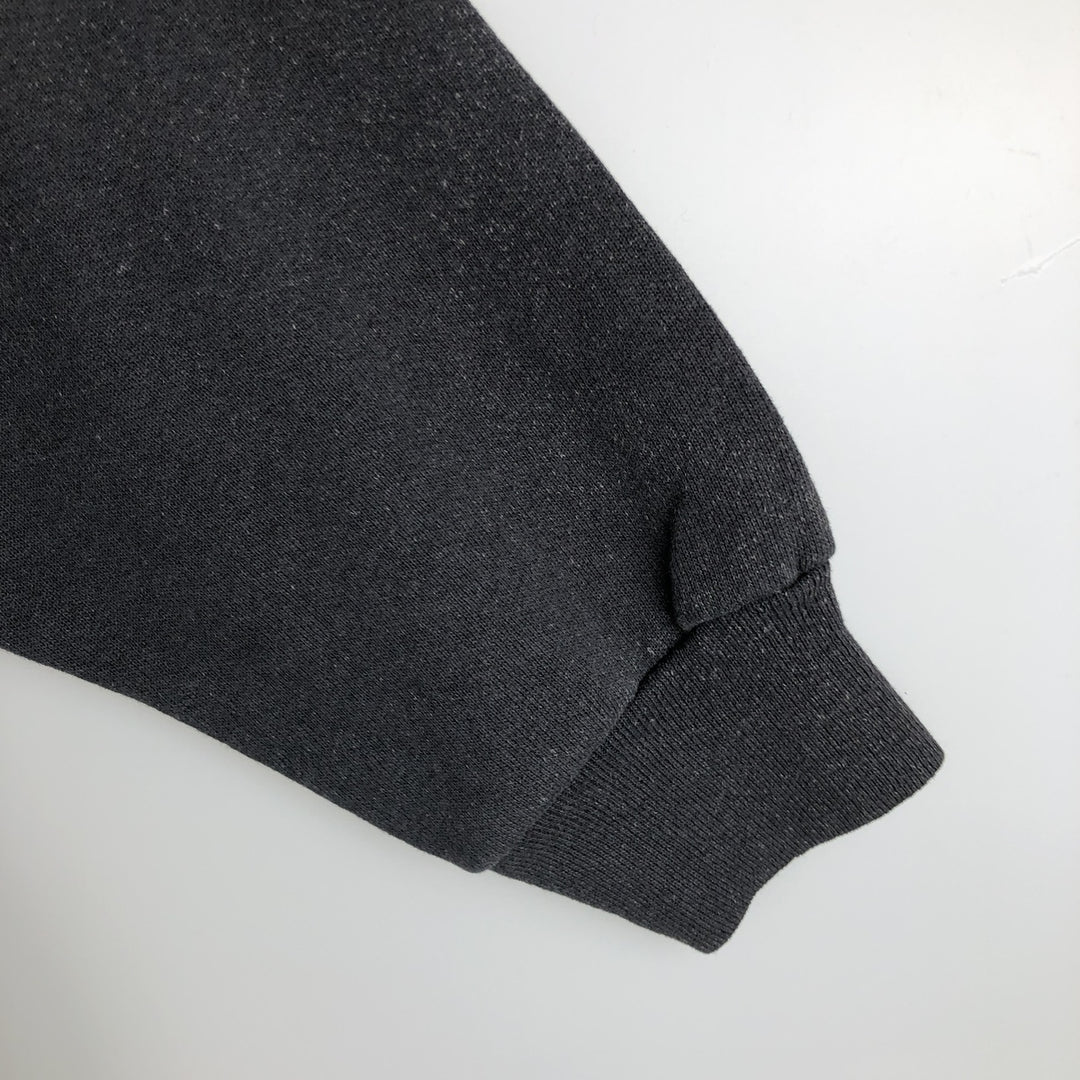 TULTEX plain blank sweatshirt, made in the USA, men's size XL cotton black type Vintage Second Hand