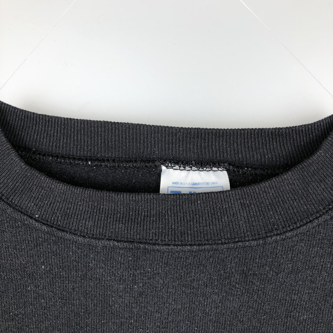 TULTEX plain blank sweatshirt, made in the USA, men's size XL cotton black type Vintage Second Hand