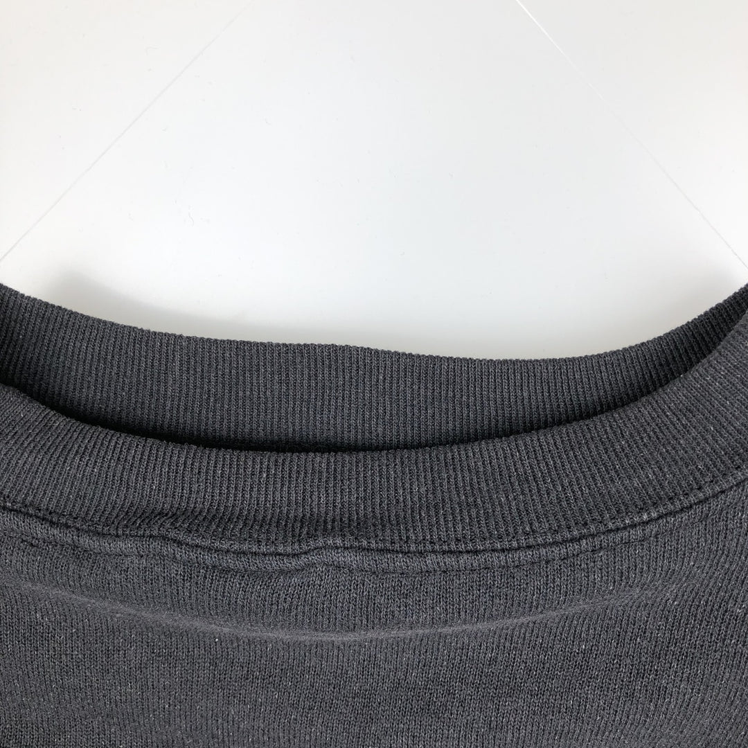 TULTEX plain blank sweatshirt, made in the USA, men's size XL cotton black type Vintage Second Hand