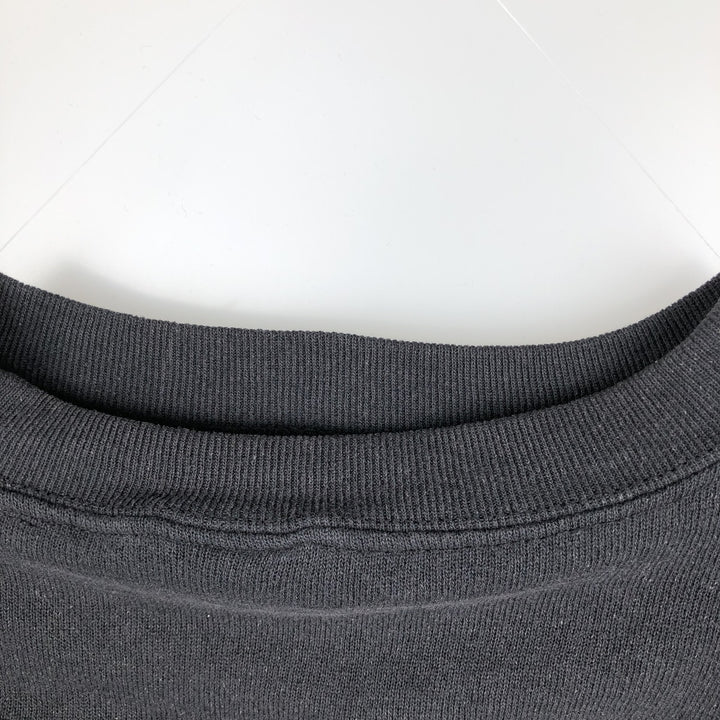TULTEX plain blank sweatshirt, made in the USA, men's size XL cotton black type Vintage Second Hand