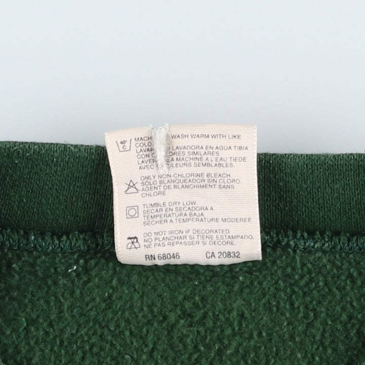 90'S Tultex Heavyweight Cotton Plain Blank Sweatshirt, Made in USA, Men's XL equivalent, Vintage cotton green type Vintage Second Hand