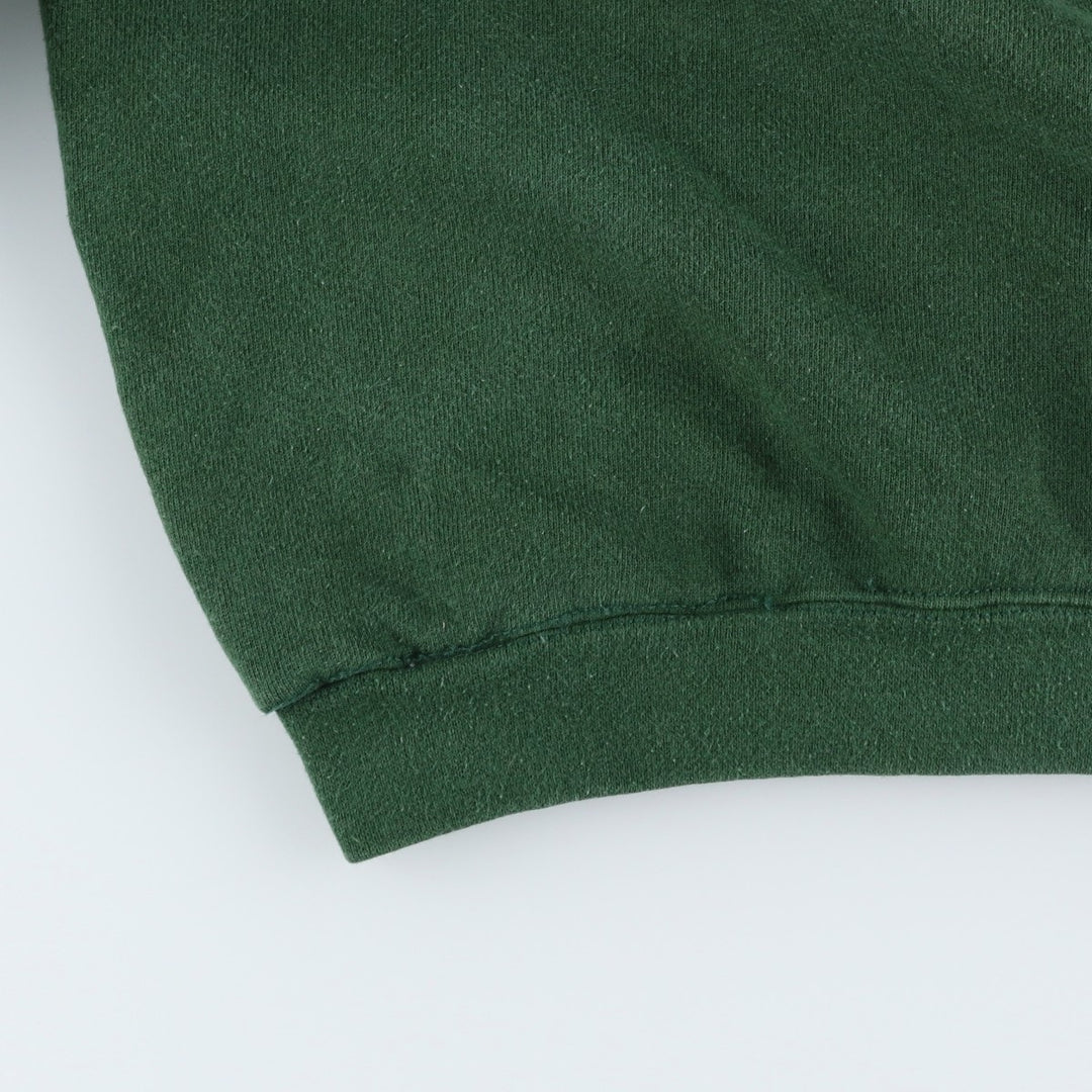 90'S Tultex Heavyweight Cotton Plain Blank Sweatshirt, Made in USA, Men's XL equivalent, Vintage cotton green type Vintage Second Hand