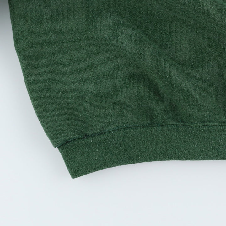 90'S Tultex Heavyweight Cotton Plain Blank Sweatshirt, Made in USA, Men's XL equivalent, Vintage cotton green type Vintage Second Hand