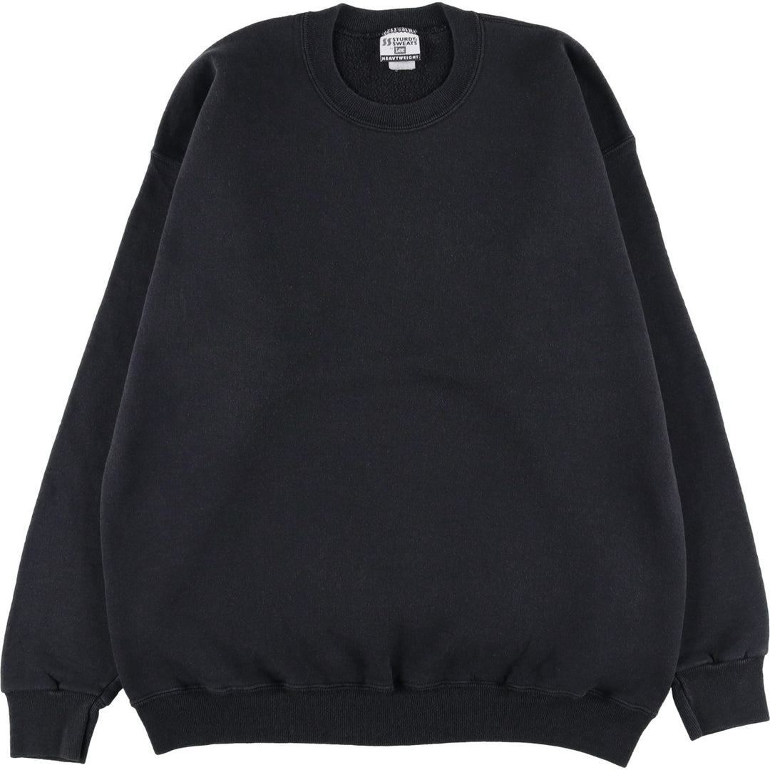 90'S Lee STURDY SWEATS Plain Blank Sweatshirt, Men's Size L (Equivalent), Vintage unclear black type Vintage Second Hand