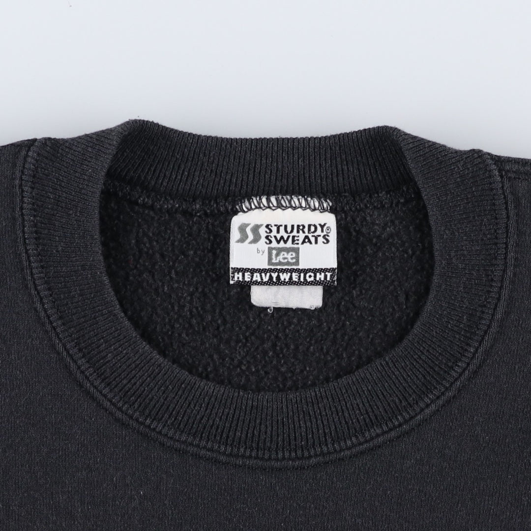 90'S Lee STURDY SWEATS Plain Blank Sweatshirt, Men's Size L (Equivalent), Vintage unclear black type Vintage Second Hand