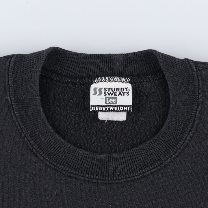 90'S Lee STURDY SWEATS Plain Blank Sweatshirt, Men's Size L (Equivalent), Vintage unclear black type Vintage Second Hand