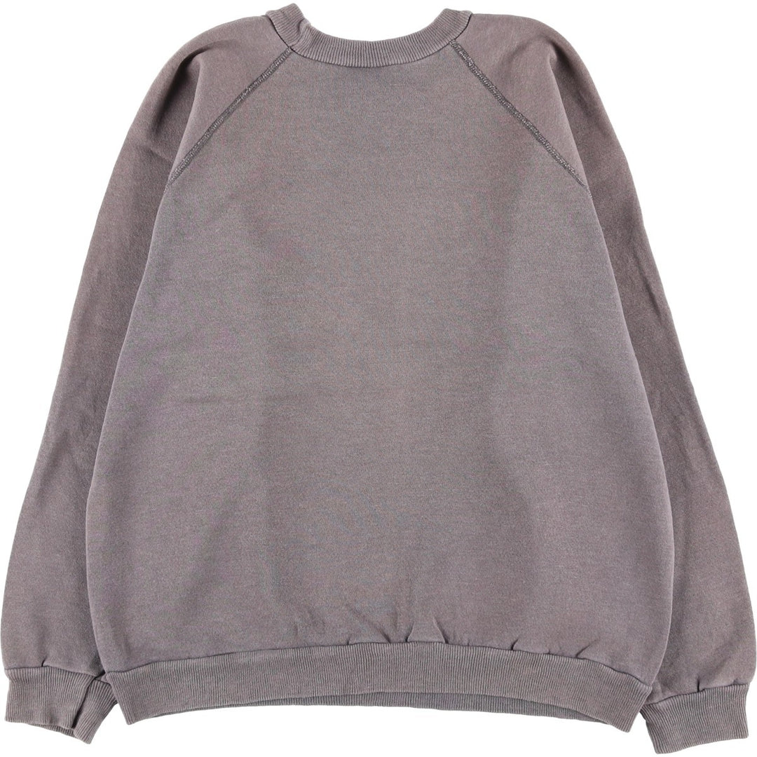 80s-90'S Hanes Irregular Activewear Plain Blank Sweatshirt, Made in USA, Men's Size L (Equivalent), Vintage cotton gray type Vintage Second Hand
