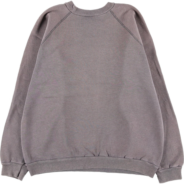 80s-90'S Hanes Irregular Activewear Plain Blank Sweatshirt, Made in USA, Men's Size L (Equivalent), Vintage cotton gray type Vintage Second Hand