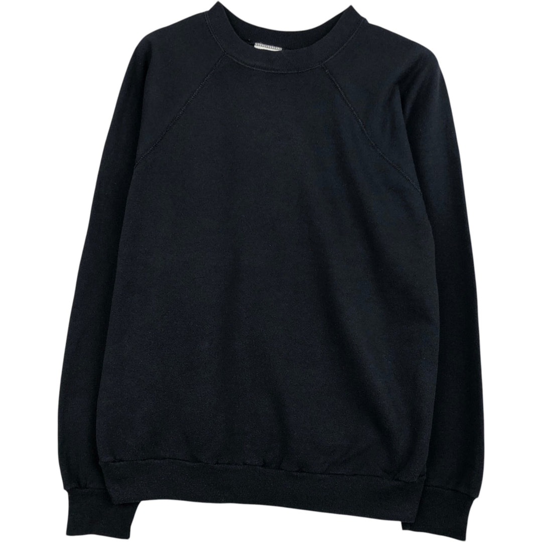 TULTEX Plain Blank Sweatshirt, Made in USA, Men's Size L (approx.) cotton black type Vintage Second Hand