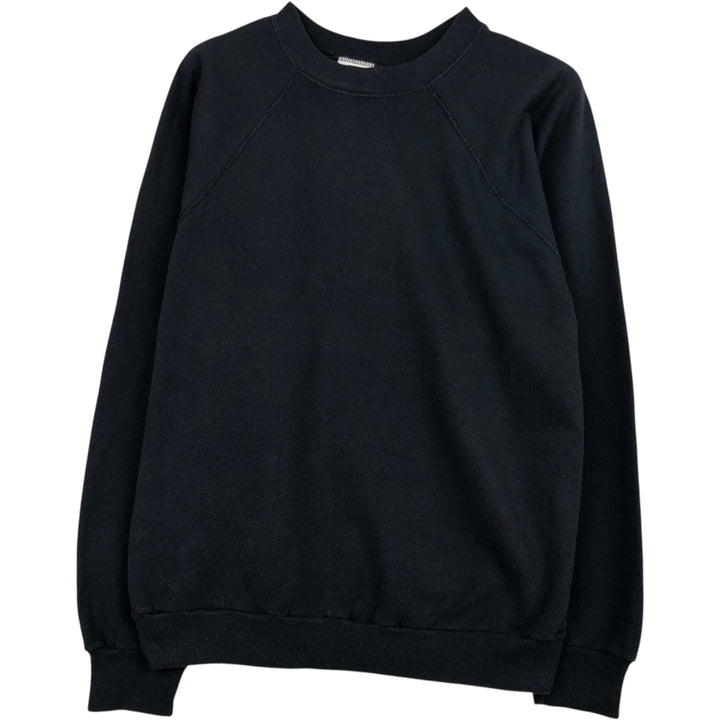TULTEX Plain Blank Sweatshirt, Made in USA, Men's Size L (approx.) cotton black type Vintage Second Hand