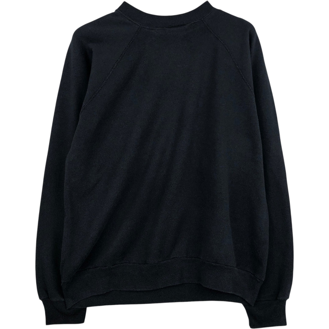TULTEX Plain Blank Sweatshirt, Made in USA, Men's Size L (approx.) cotton black type Vintage Second Hand