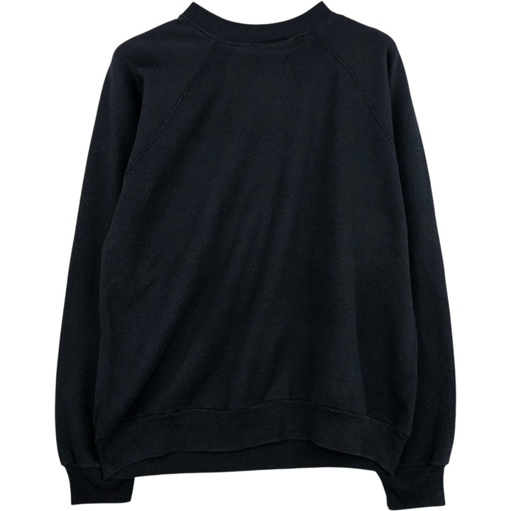 TULTEX Plain Blank Sweatshirt, Made in USA, Men's Size L (approx.) cotton black type Vintage Second Hand