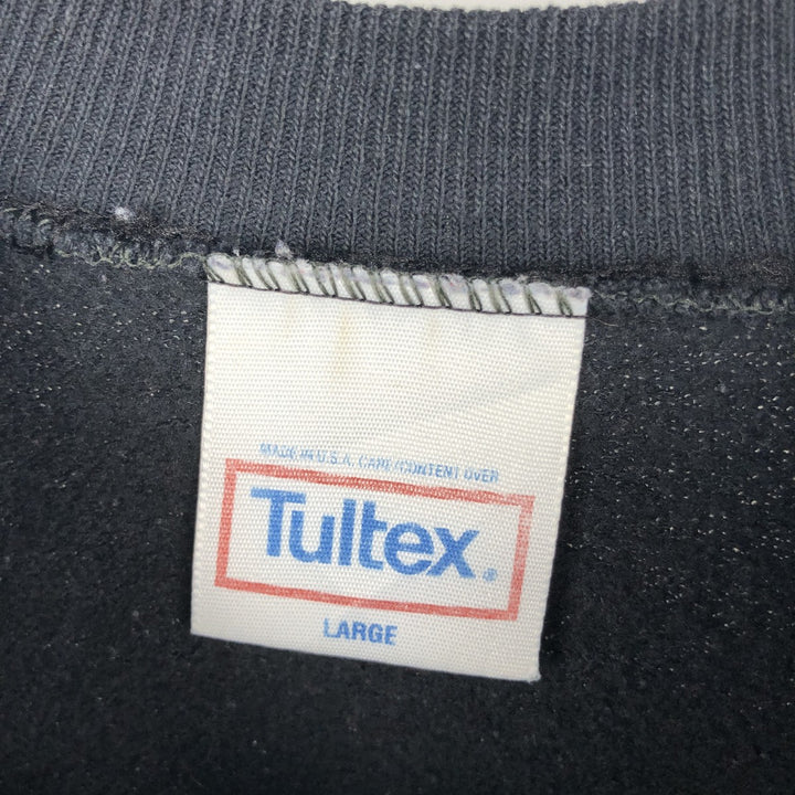 TULTEX Plain Blank Sweatshirt, Made in USA, Men's Size L (approx.) cotton black type Vintage Second Hand
