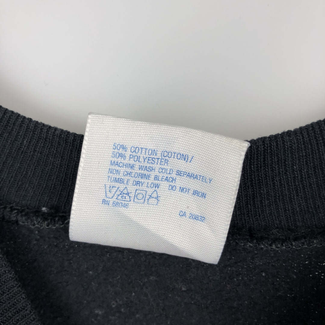 TULTEX Plain Blank Sweatshirt, Made in USA, Men's Size L (approx.) cotton black type Vintage Second Hand