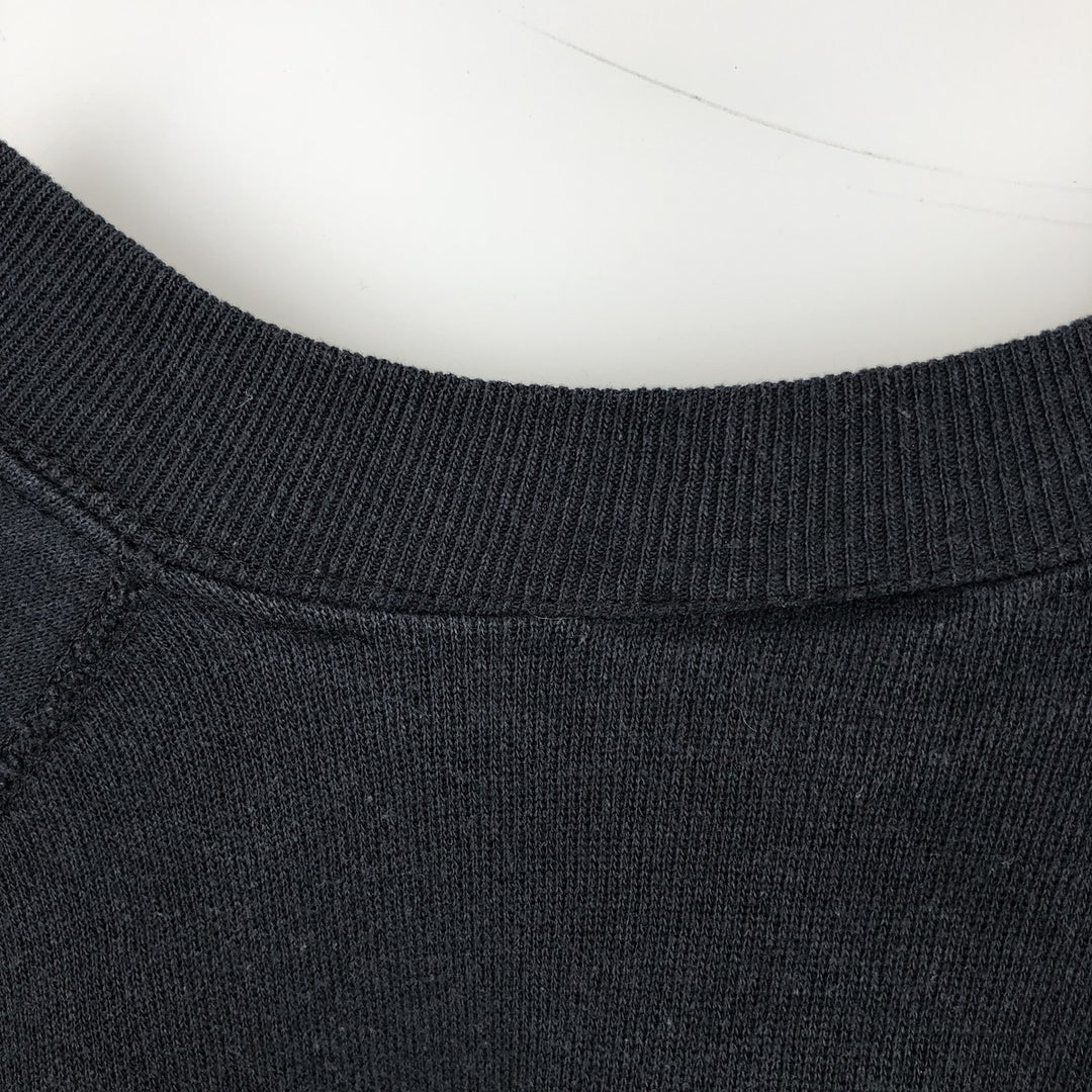 TULTEX Plain Blank Sweatshirt, Made in USA, Men's Size L (approx.) cotton black type Vintage Second Hand