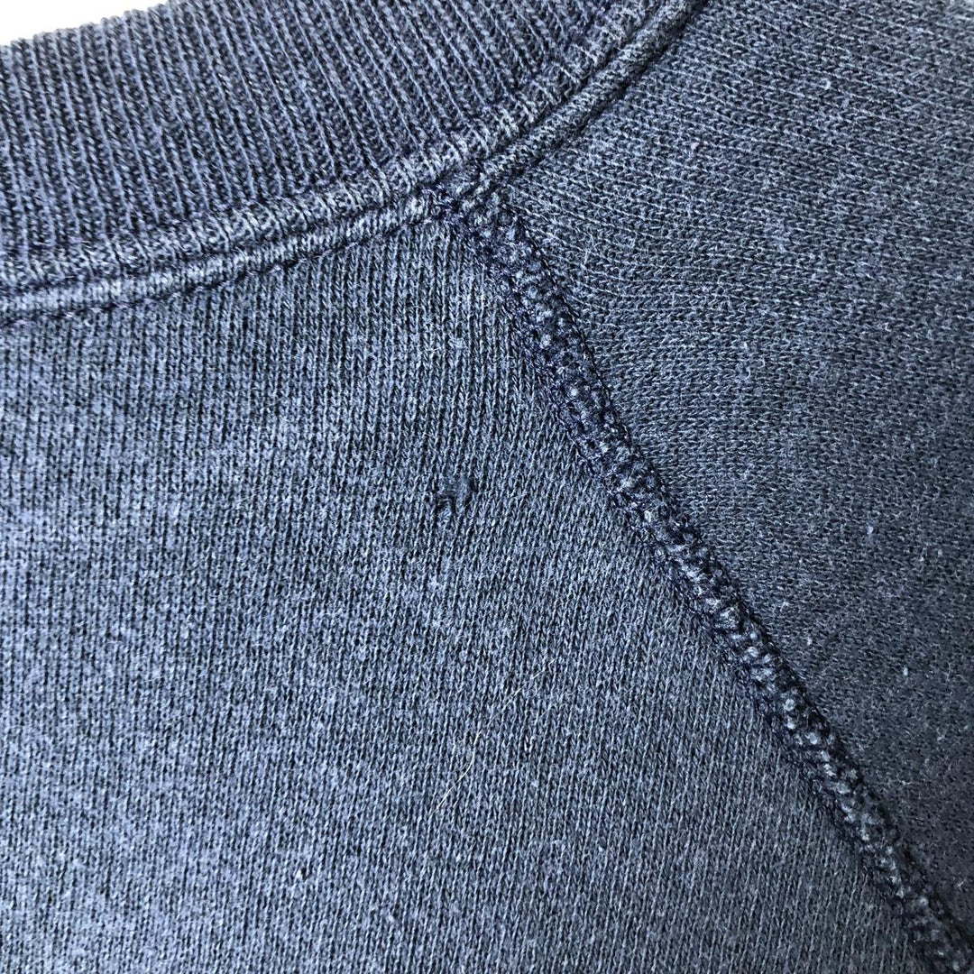 Vintage 1980'S Hanes Activewear plain blank sweatshirt, made in the USA, men's size XL cotton navy blue type Vintage Second Hand