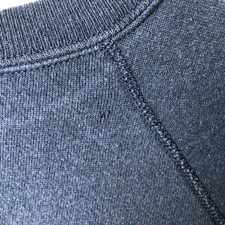 Vintage 1980'S Hanes Activewear plain blank sweatshirt, made in the USA, men's size XL cotton navy blue type Vintage Second Hand